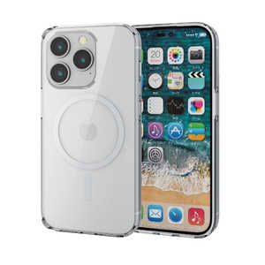 エレコム　ELECOM iPhone 14 Pro 用 ケース ハイブリッド カバー 耐衝撃 カメラ周り保護 ワイヤレス充電可 ストラップホール付 ホワイト PMA22CMAG02WH