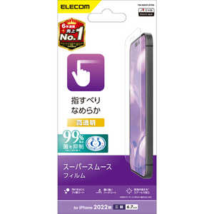 エレコム ELECOM iPhone 14 Pro Max 6.7インチ フィルム/スムース/指紋防止/高透明 PM-A22DFLSTGN