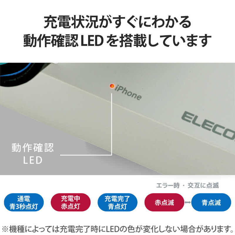 エレコム　ELECOM エレコム　ELECOM ワイヤレス充電器 7.5W マグネット式 スタンド ホワイト W-MS05WH W-MS05WH