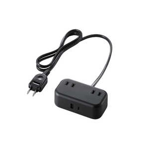 エレコム ELECOM 電源タップ 延長コード USB付き タップ 1m ( コンセント ×2 TypeC ×1 USB A ×1 ) ブラック T-U04-2210BK エレコム ELECOM 電源タップ 延長コード USB付き タップ 1m ( コンセント ×2 TypeC ×1 USB A ×1 ) ブラック T-U04-2210BK