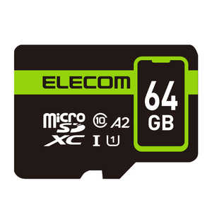 エレコム ELECOM MicroSDXCカード/データ復旧サービス2年付/UHS-I U1 90MB/s 64GB MFSP064GU11A2R