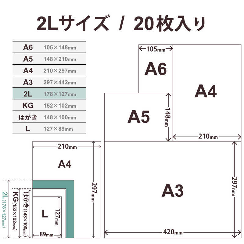 エレコム　ELECOM エレコム　ELECOM プリンター用紙 写真用紙 2L判 20枚 マット 写真用アートペーパー 最上級グレードART紙 特厚手 エアリーウォーム インクジェット用紙 ホワイト EJKAW2L20 EJKAW2L20