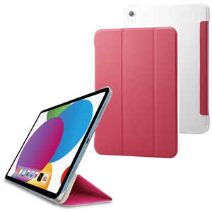 エレコム　ELECOM iPad 10.9インチ 第10世代 ( 2022 ) 用 ケース ソフトレザー カバー 手帳型 スリープ対応 マグネット 超薄型 ピンク TB-A22RWVPN