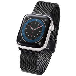 쥳 ELECOM Apple Watch 41/40/38mm ƥ쥹Х ߥ͡ ֥å AW-41BDSSMBK