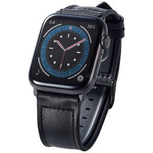 エレコム ELECOM Apple Watch 45/44/42mm ハイブリッドレザーバンド ブラック AW-45BDLHVBK エレコム ELECOM Apple Watch 45/44/42mm ハイブリッドレザーバンド ブラック AW-45BDLHVBK