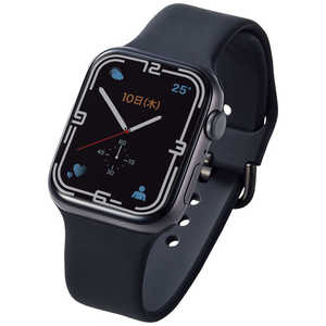 쥳 ELECOM Apple Watch 45/44/42mm ꥳХ L ֥å AW-45BDSCLBK