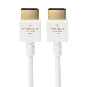 쥳 ELECOM HDMI֥ Premium HDMI 1m 4K 60P å ۥ磻 DH-HDP14ES10WH