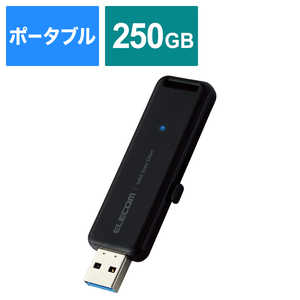 쥳 ELECOM SSD դ 250GB USB3.2 Gen2  Windows 11 Mac OS PS5 PS4 ƥ 쥳 ¾б ݡ֥ssd Ķ  ֥å ESD-EMB0250GBK