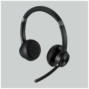 エレコム　ELECOM ヘッドセット ブラック ［ワイヤレス(Bluetooth)＋有線 /両耳 /ヘッドバンドタイプ］ LBT-HSOH20BK