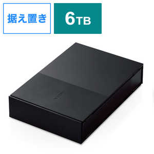 쥳 ELECOM դHDD USB-A³ ƥϿ(Mac/Windows11б) ֥å [6TB /֤] ELD-GTV060UBK