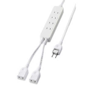 �G���R�� ELECOM �d���^�b�v 1.5m �z���C�g [�{�̕�4�� /�Ɨ���2��] T-ADR5-2615WH