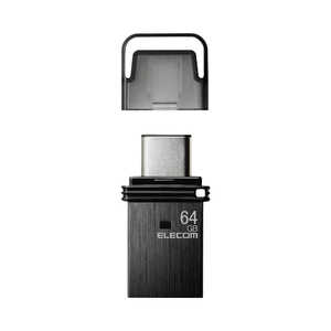 エレコム ELECOM USBメモリ 64GB USB3.2(Gen1)/3.1(Gen1)/3.0/2.0 2in1 キャップ式 ブラック MF-CAU32064GBK エレコム ELECOM USBメモリ 64GB USB3.2(Gen1)/3.1(Gen1)/3.0/2.0 2in1 キャップ式 ブラック MF-CAU32064GBK