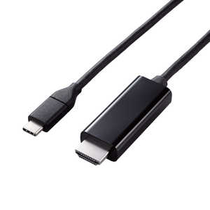 쥳 ELECOM USB Type-C to HDMI Ѵ ֥ 2m 4K 60Hz 餫 ߥ顼 ޥǥץ쥤б ֥å MPA-CHDMIY20BK