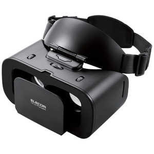 エレコム　ELECOM VRゴーグル スマホ用 VR ヘッドマウントディスプレイ 片手で楽ちん チルトアップ メガネ装着可 ブラック VRG-TL01BK