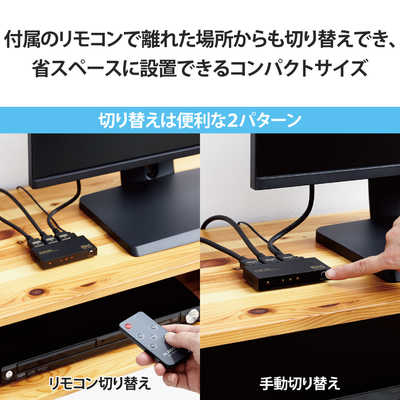 エレコム ELECOM HDMI 切替器 2入力1出力( PS5 PS4 Nintendo Switch