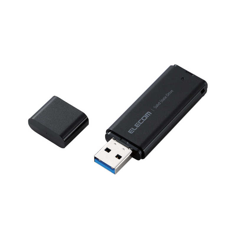エレコム　ELECOM エレコム　ELECOM 外付けSSD USB-A接続 PS5/PS4、録画対応 ブラック [500GB /ポータブル型] ESD-EMC0500GBK ESD-EMC0500GBK