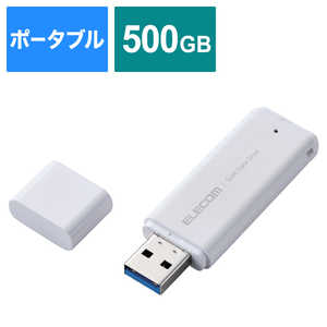 쥳 ELECOM դSSD USB3.2(Gen1)  å׼ 500GB ۥ磻 ESD-EMC0500GWH