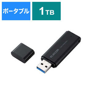 エレコム　ELECOM 外付けSSD USB-A接続 PS5/PS4、録画対応 ブラック [1TB /ポータブル型] ESD-EMC1000GBK