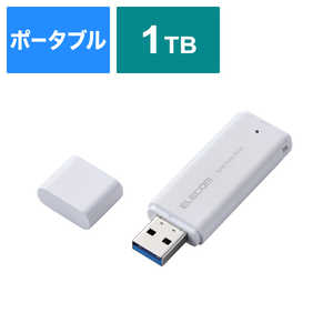 쥳 ELECOM ڥȥåȡ۳դSSD USB-A³ PS5/PS4Ͽб ۥ磻 [1TB /ݡ֥뷿] ESD-EMC1000GWH