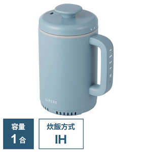 エレコム　ELECOM ミニ炊飯器 1合 LiFERE IH ブルー HAC-RCIH01BU