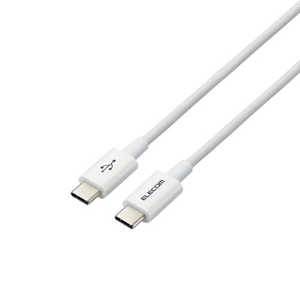 エレコム　ELECOM タイプC ケーブル USB Type C to Type C 0.3m PD 60W対応 断線しにくい 耐久仕様 やわらかい ホワイト MPA-CCYS03NWH