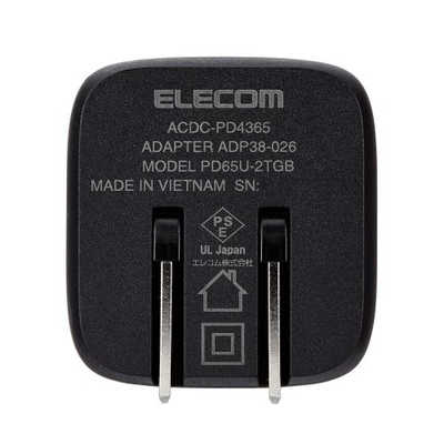 エレコム ELECOM ノートパソコン 充電器 PD 65W PPS対応 Type-C ×2