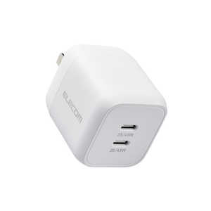 エレコム ELECOM USB Type-C 充電器 PD PPS対応 合計出力 45W Type C ×2 折りたたみプラグ 小型 軽量 ホワイト MPA-ACCP4245WH エレコム ELECOM USB Type-C 充電器 PD PPS対応 合計出力 45W Type C ×2 折りたたみプラグ 小型 軽量 ホワイト MPA-ACCP4245WH