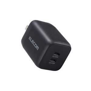 エレコム ELECOM USB Type-C 充電器 PD PPS対応 合計出力 65W Type C ×2 折りたたみプラグ 小型 軽量 ブラック MPA-ACCP4365BK エレコム ELECOM USB Type-C 充電器 PD PPS対応 合計出力 65W Type C ×2 折りたたみプラグ 小型 軽量 ブラック MPA-ACCP4365BK