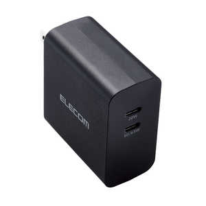 エレコム　ELECOM USB TypeC 充電器 PD 対応 合計出力 70W Type C ×2 小型 軽量 ブラック  MPA-ACCP4570BK