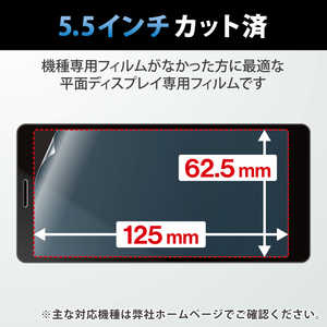 エレコム ELECOM スマートフォン用汎用フィルム/5.5inch/指紋防止/高透明 P55FLFG エレコム ELECOM スマートフォン用汎用フィルム/5.5inch/指紋防止/高透明 P55FLFG