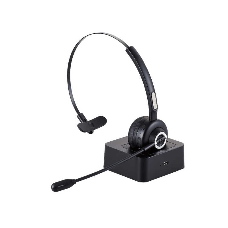 エレコム　ELECOM エレコム　ELECOM ヘッドセット+充電スタンド ブラック [ワイヤレス(Bluetooth) /片耳 /ヘッドバンドタイプ] LBT-HSOH14BK LBT-HSOH14BK