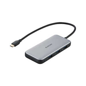 エレコム　ELECOM USB Type C ドッキングステーション ハブ 5-in-1 ( Windows 11 10 macOS iPadOS 対応 ) シルバー DSTC26SV