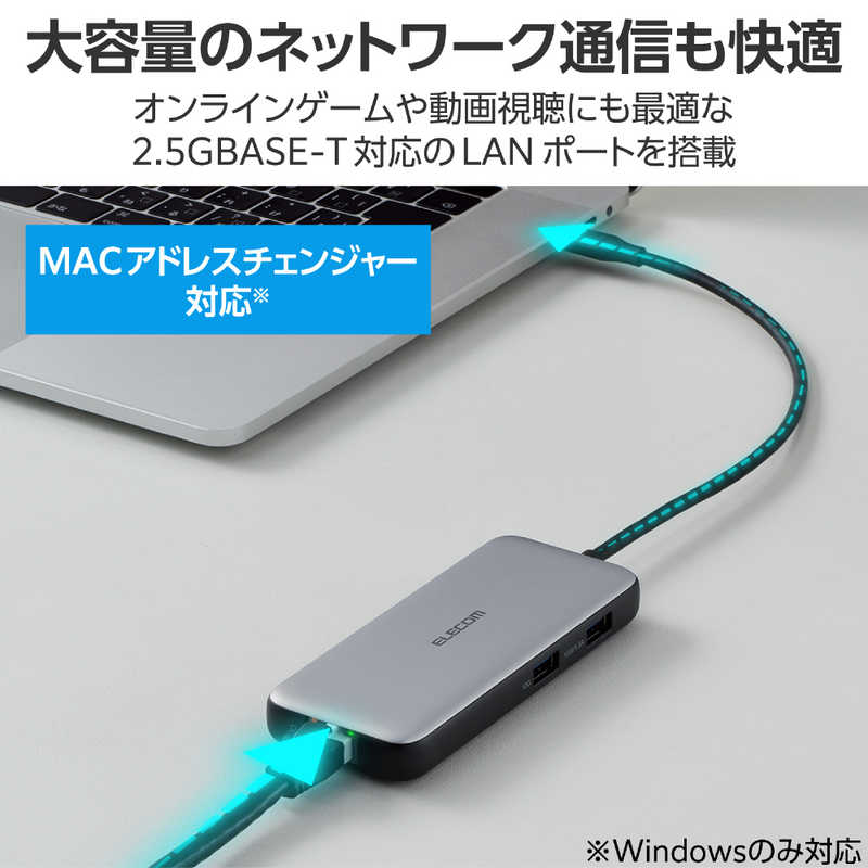 エレコム　ELECOM エレコム　ELECOM USB Type C ドッキングステーション ハブ 6-in-1 ( Windows 11 10 macOS iPadOS 対応 ) シルバー DST-C27SV DST-C27SV
