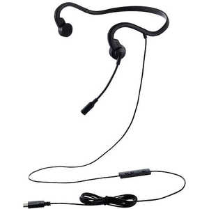 エレコム ELECOM 有線骨伝導ヘッドセット USB Type-C(TM) HS-BC05CBK エレコム ELECOM 有線骨伝導ヘッドセット USB Type-C(TM) HS-BC05CBK
