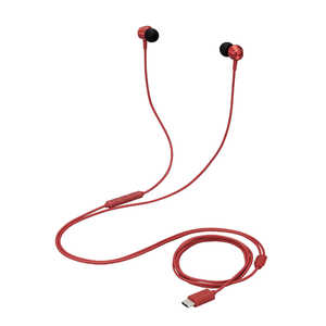 エレコム ELECOM タイプC イヤホン マイク付き カナル型 耳せんタイプ 1.2m レッド EHP-DF11CMRD エレコム ELECOM タイプC イヤホン マイク付き カナル型 耳せんタイプ 1.2m レッド EHP-DF11CMRD