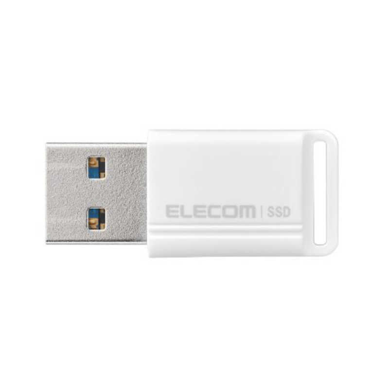 エレコム　ELECOM エレコム　ELECOM SSD 外付け 250GB USB3.2 Gen1 読出最大400MB/秒 超小型 USBメモリ型 ポータブル キャップ式 高速 耐衝撃 ホワイト ESD-EXS0250GWH ESD-EXS0250GWH