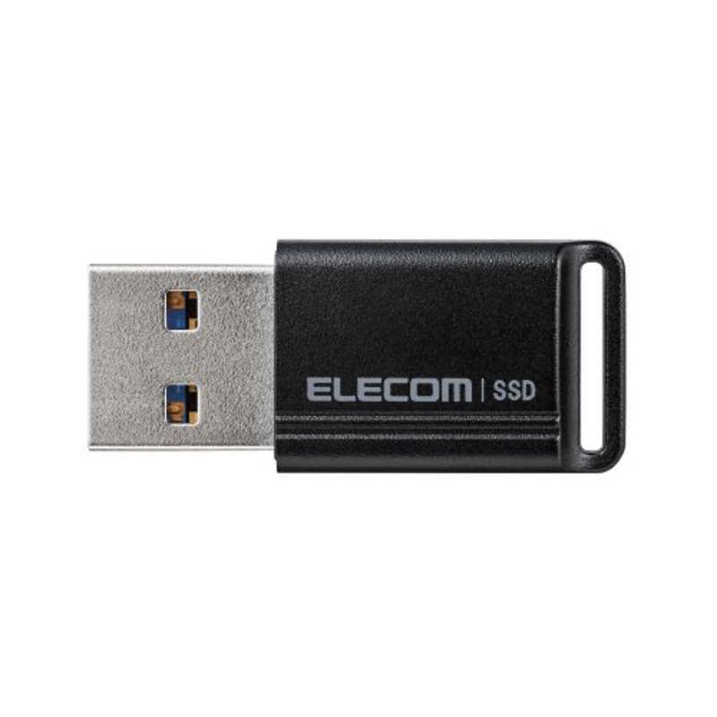エレコム　ELECOM エレコム　ELECOM SSD 外付け 1TB USB3.2 Gen1 読出最大400MB/秒 超小型 USBメモリ型 ポータブル キャップ式 高速 耐衝撃 ブラック ESD-EXS1000GBK ESD-EXS1000GBK