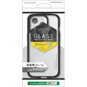 エレコム ELECOM iPhone 15 Pro(6.1インチ) ハイブリッド/背面ガラス/ブラック PM-A23CTSLFCGBK エレコム ELECOM iPhone 15 Pro(6.1インチ) ハイブリッド/背面ガラス/ブラック PM-A23CTSLFCGBK