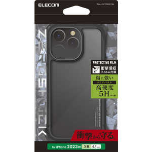 エレコム ELECOM iPhone 15 Pro(6.1インチ) ハイブリッド/背面クリア/ブラック PM-A23CZEROFCBK エレコム ELECOM iPhone 15 Pro(6.1インチ) ハイブリッド/背面クリア/ブラック PM-A23CZEROFCBK