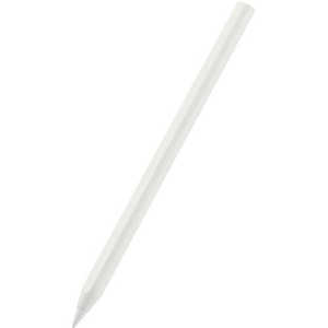 エレコム　ELECOM iPad用スタイラスペン 磁気吸着ワイヤレス充電対応 樹脂(POM)ペン先 D型 ペン先交換可 ホワイト P-TPWIRE01WH