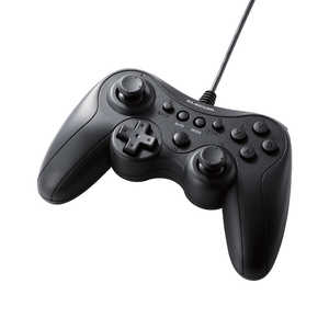エレコム　ELECOM ゲームパッド 有線 Xinput Xbox系ボタン配置 13ボタン 連射 軽量 (Windows/Steam 各種ゲーム 対応) ブラック JCGP20XBK