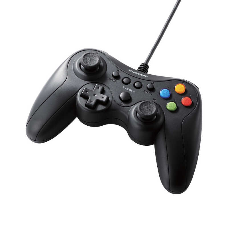 エレコム　ELECOM エレコム　ELECOM ゲームパッド 有線 USB接続 Xinput Xbox系ボタン配置 FPS仕様 13ボタンブラック JC-GP30XBK JC-GP30XBK
