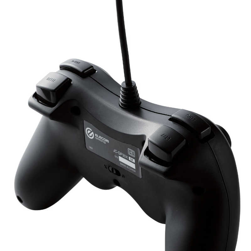エレコム　ELECOM エレコム　ELECOM ゲームパッド 有線 USB接続 Xinput Xbox系ボタン配置 FPS仕様 13ボタンブラック JC-GP30XBK JC-GP30XBK