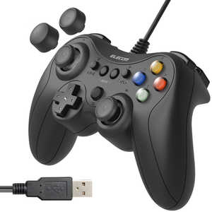 エレコム　ELECOM ゲームパッド 有線 USB接続 Xinput Xbox系ボタン配置 FPS仕様 13ボタンブラック JC-GP30XBK