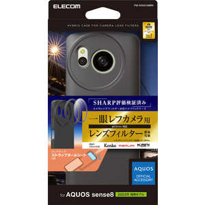 쥳 ELECOM AQUOS sense8(SH-54D/SHG11)  ϥ֥å С ׷ۼ ȥåץۡ ̥ޥå ȥåץۡ륷 PM-S234CAMBK