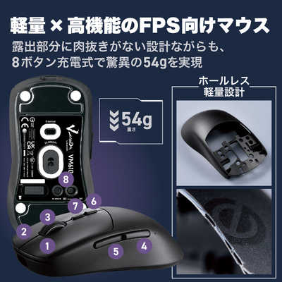 エレコム ELECOM ゲーミングマウス ワイヤレス 無線 2.4GHz ⁄ 有線 両