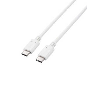 エレコム　ELECOM タイプC ケーブル USB Type C to Type C 0.5m PD 100W スリムケーブル 小型化コネクタ RoHS指令準拠 ホワイト MPACC5P05WH