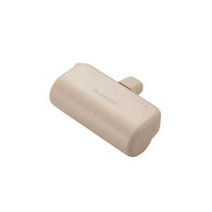 エレコム ELECOM モバイルバッテリー 5000mAh 最大15W ( USB Type C端子対応 ) 充電器 ベージュ DE-C43L-5000BE エレコム ELECOM モバイルバッテリー 5000mAh 最大15W ( USB Type C端子対応 ) 充電器 ベージュ DE-C43L-5000BE