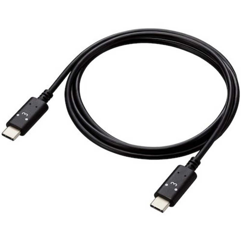 エレコム　ELECOM エレコム　ELECOM USB Type-C to USB Type-Cケーブル/顔ツキタイプ/1.0m/クロチャン(ブラック×ホワイト) MPA-CCF10BF MPA-CCF10BF