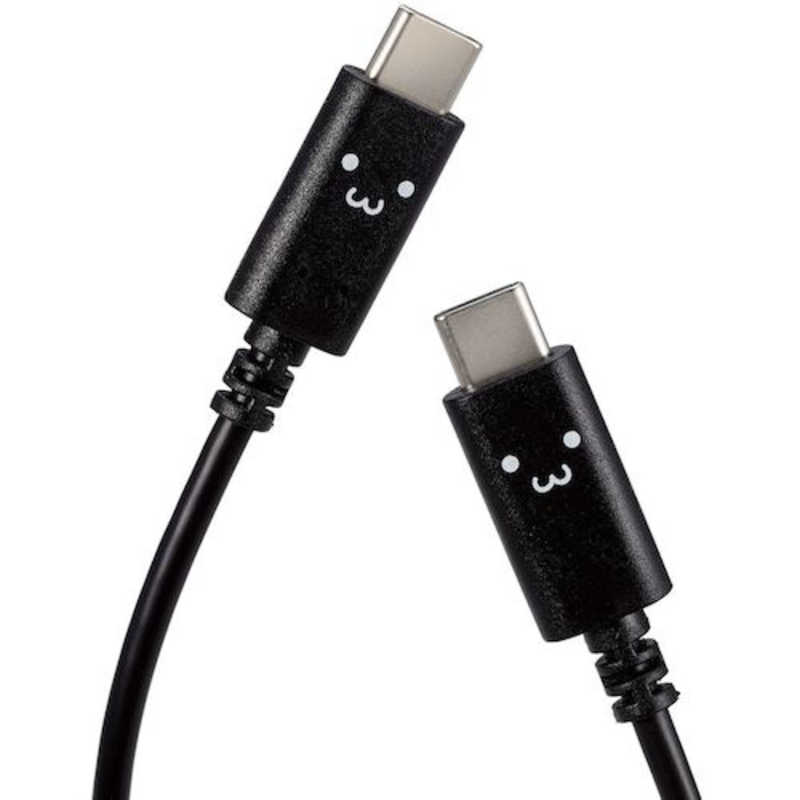 エレコム　ELECOM エレコム　ELECOM USB Type-C to USB Type-Cケーブル/顔ツキタイプ/1.0m/クロチャン(ブラック×ホワイト) MPA-CCF10BF MPA-CCF10BF
